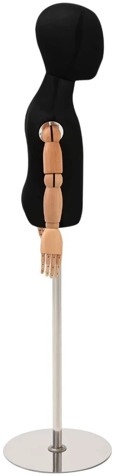 Reguliuojamas 120-157 cm manekenas su baze Uniseksas PP Juoda