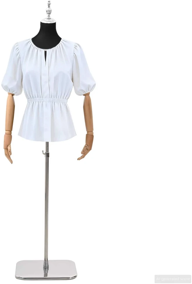 Reguliuojamas manekenas 165-213 cm su baze Moteris PP Juoda
