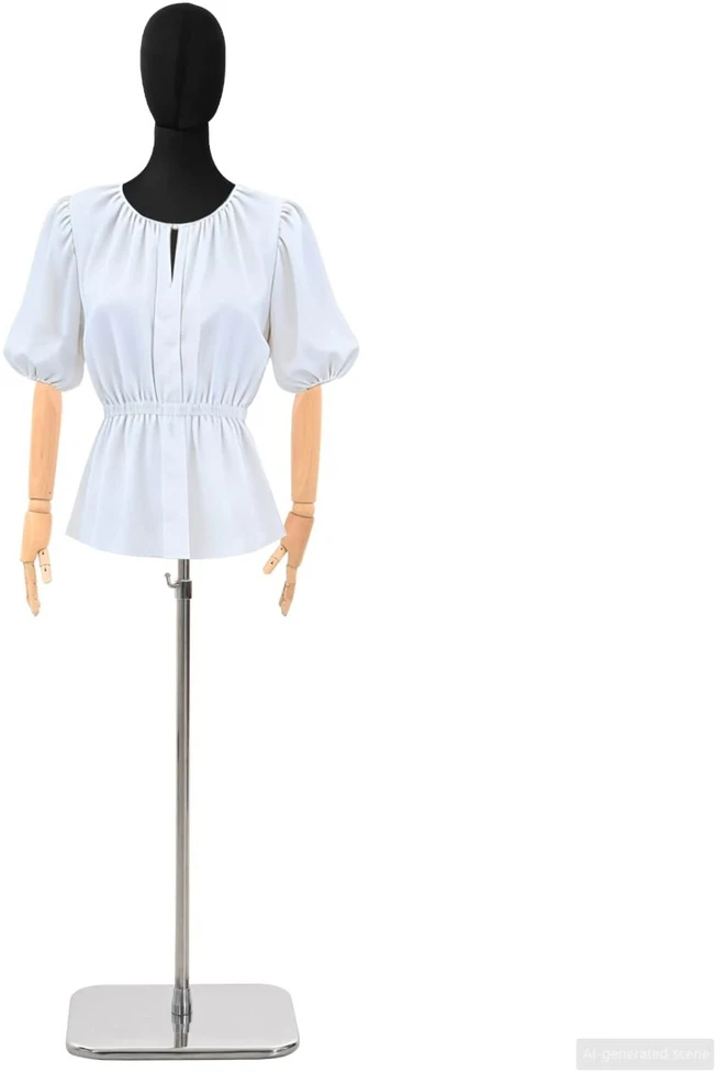 Reguliuojamas manekenas 165-213 cm su baze Moteris PP Juoda