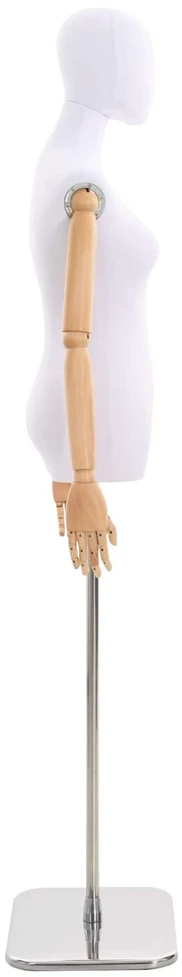 Reguliuojamas manekenas 165-213 cm su baze Moteris PP Balta