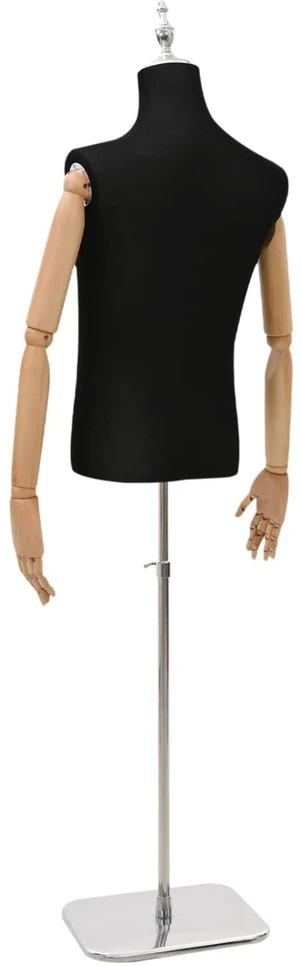 Reguliuojamas manekenas 170-218 cm su baze Vyras PP Juoda