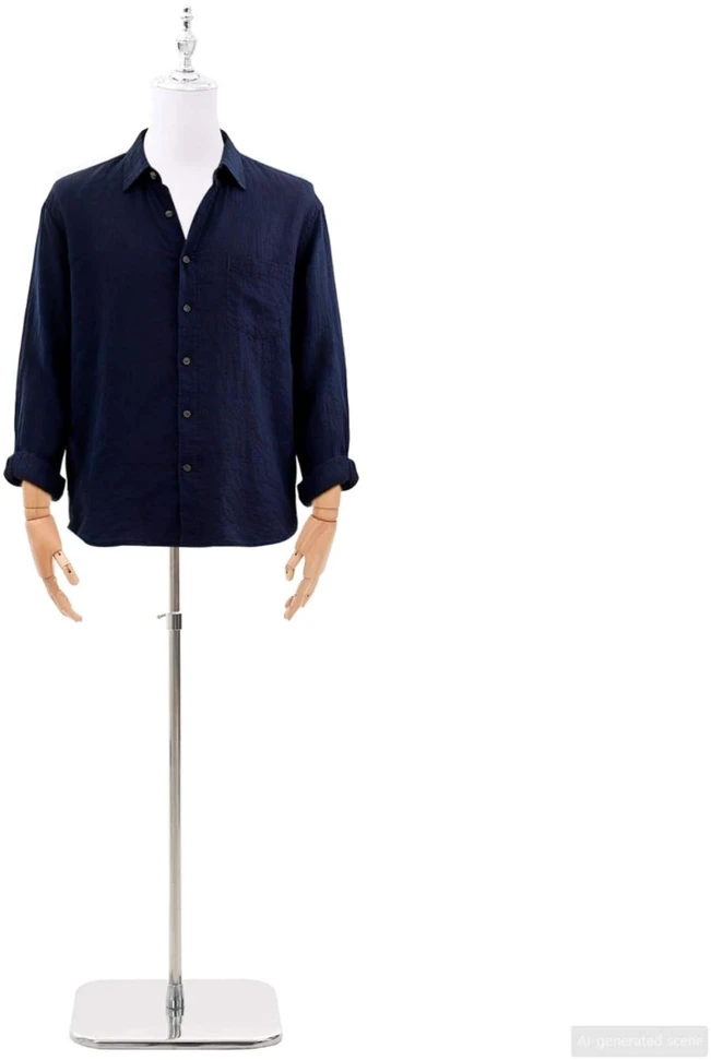 Reguliuojamas manekenas 170-218 cm su baze Vyras PP Balta