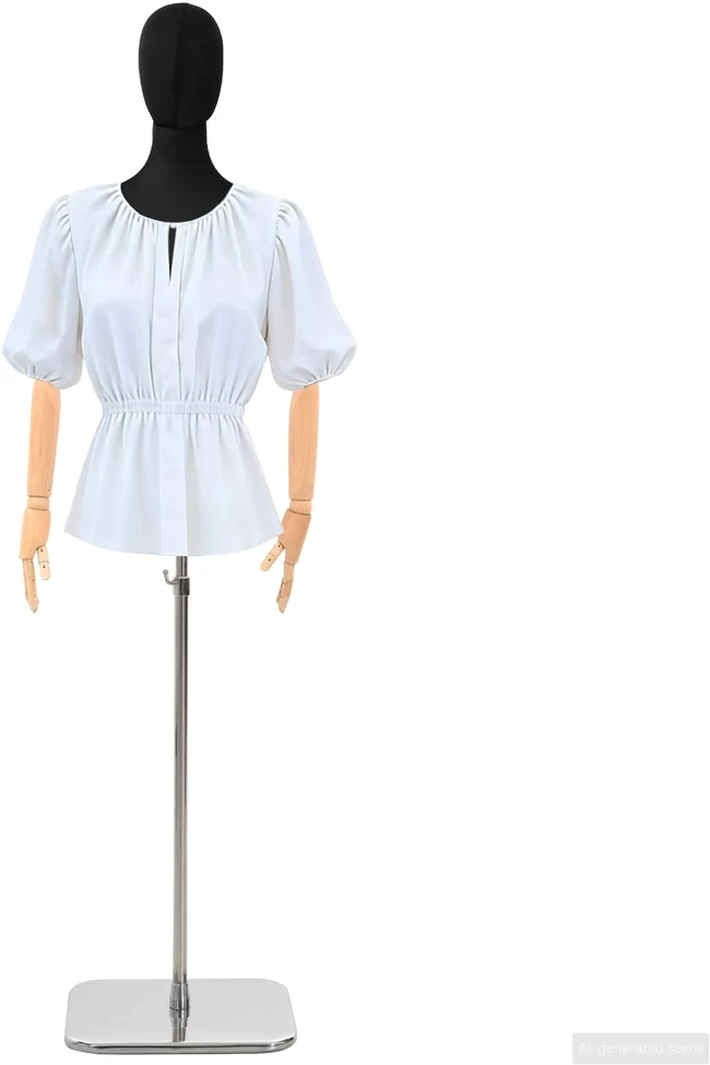 Reguliuojamas manekenas 165-213 cm su baze Moteris PP Juoda