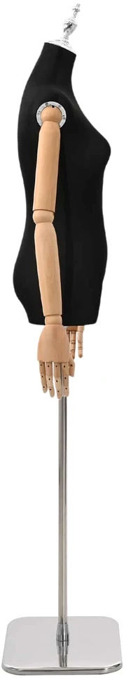Reguliuojamas manekenas 165-213 cm su baze Moteris PP Juoda