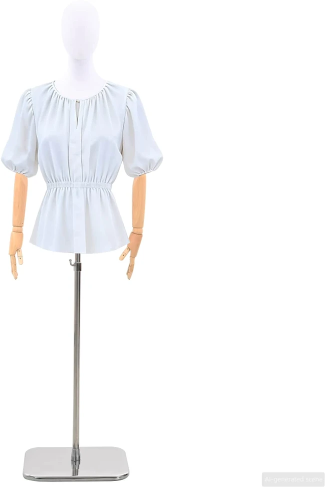 Reguliuojamas manekenas 165-213 cm su baze Moteris PP Balta