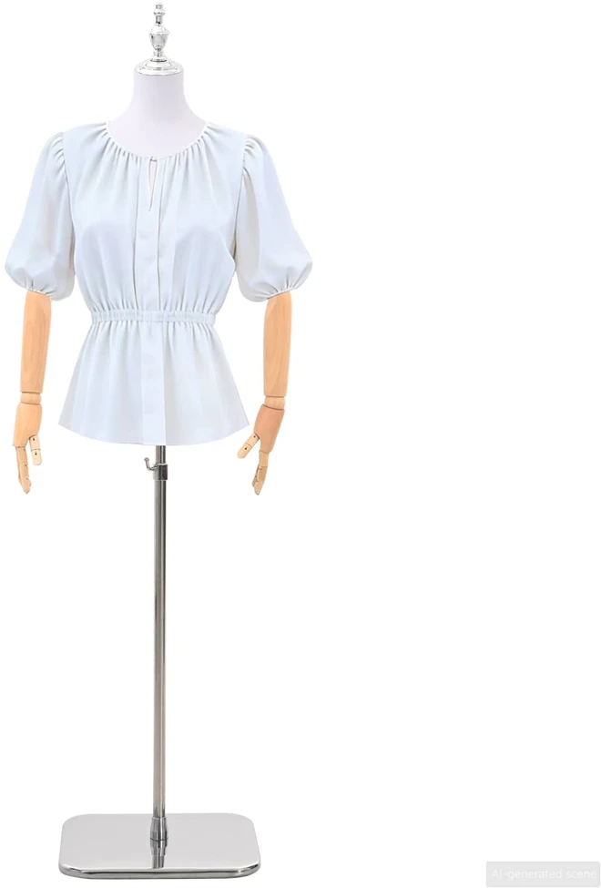 Reguliuojamas manekenas 165-213 cm su baze Moteris PP Balta