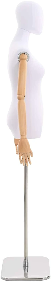 Reguliuojamas manekenas 165-213 cm su baze Moteris PP Balta