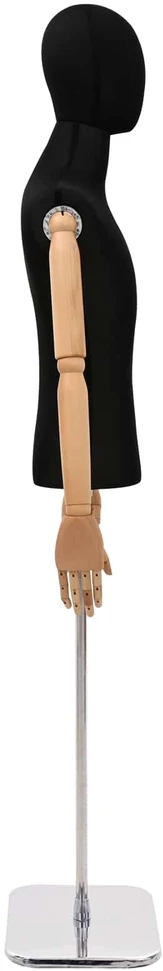 Reguliuojamas manekenas 170-218 cm su baze Vyras PP Juoda