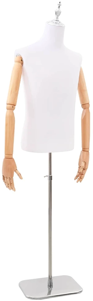 Reguliuojamas manekenas 170-218 cm su baze Vyras PP Balta