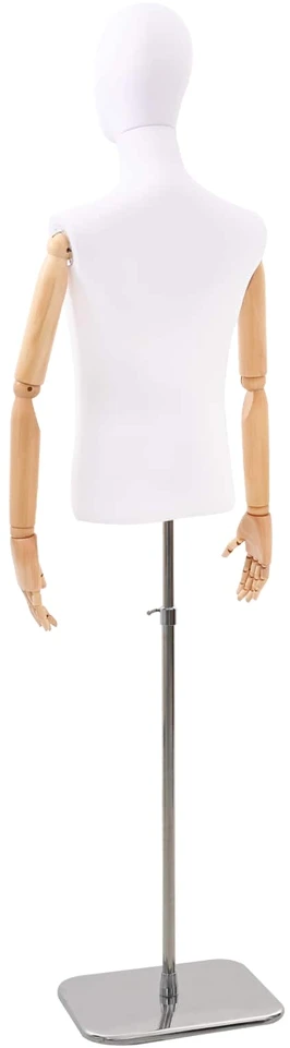Reguliuojamas manekenas 170-218 cm su baze Vyras PP Balta
