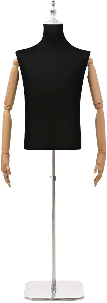 Reguliuojamas manekenas 170-218 cm su baze Vyras PP Juoda