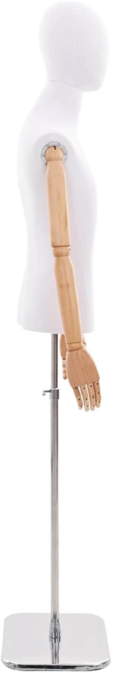 Reguliuojamas manekenas 170-218 cm su baze Vyras PP Balta