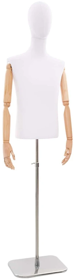 Reguliuojamas manekenas 170-218 cm su baze Vyras PP Balta