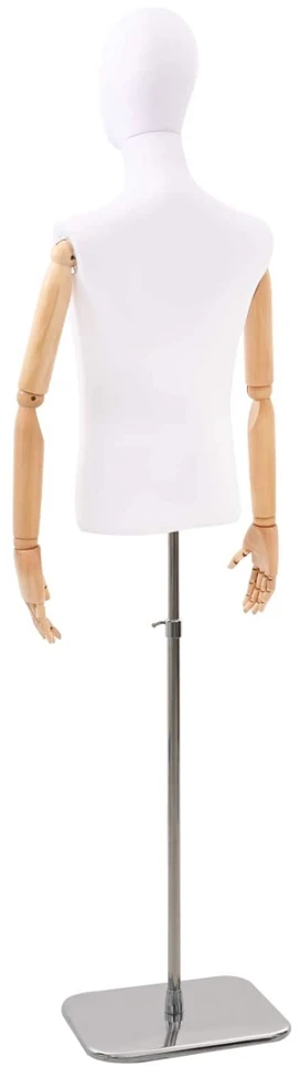 Reguliuojamas manekenas 170-218 cm su baze Vyras PP Balta