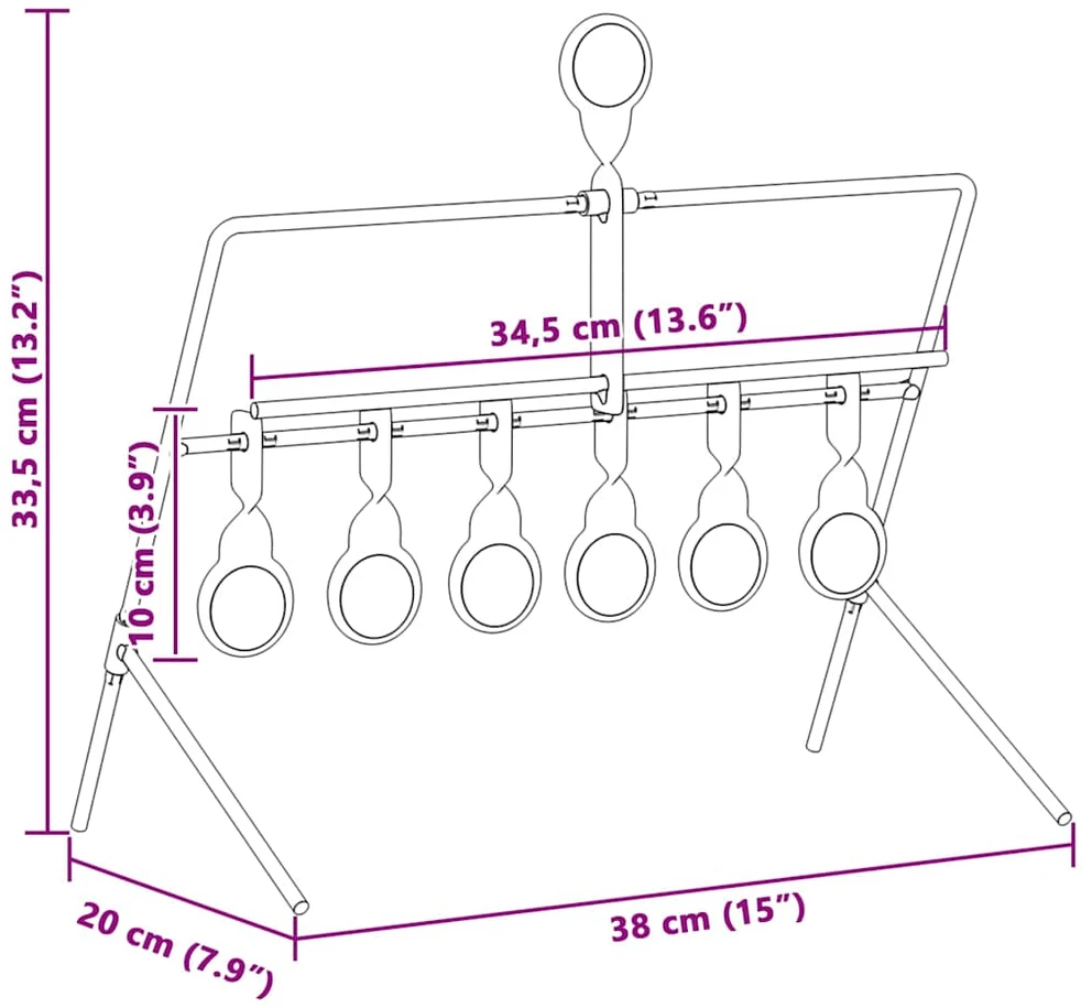 Reguliuojamas taikinys Juoda 38 x 20 x 33.5 cm Plienas
