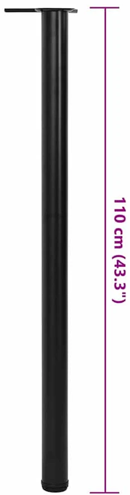 Reguliuojamo aukščio stalo kojos, 4vnt., juodos spalvos, 1100mm