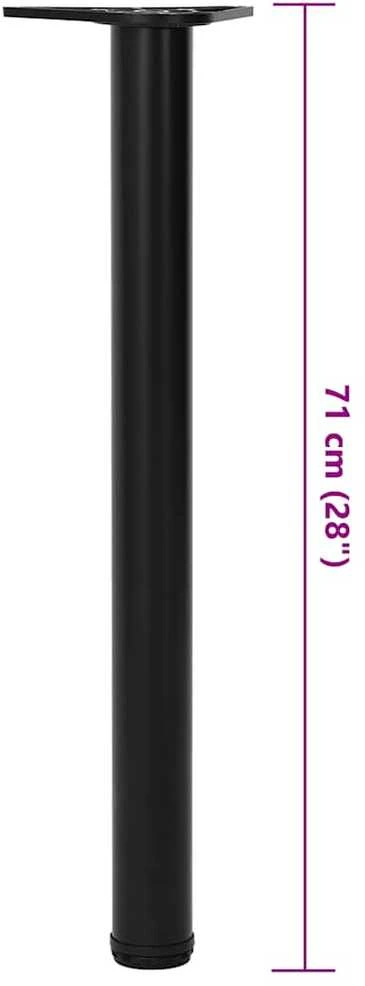 Reguliuojamo aukščio stalo kojos, 4vnt., juodos spalvos, 710mm