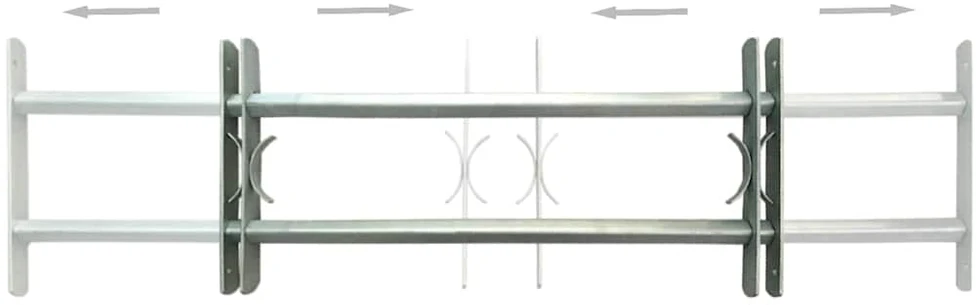 Reguliuojamos apsauginės grotelės langams, 2vnt., 1000-1500mm