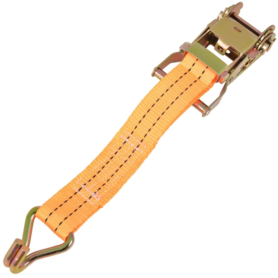 Reketo tvirtinamieji dirželiai, 10vnt., 1t., 6mx38mm, oranž.
