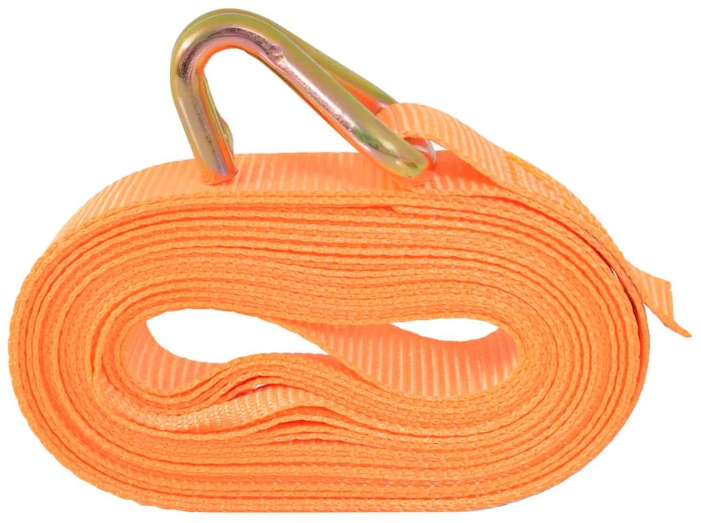 Reketo tvirtinamieji dirželiai, 4vnt., oranžiniai, 6mx25mm