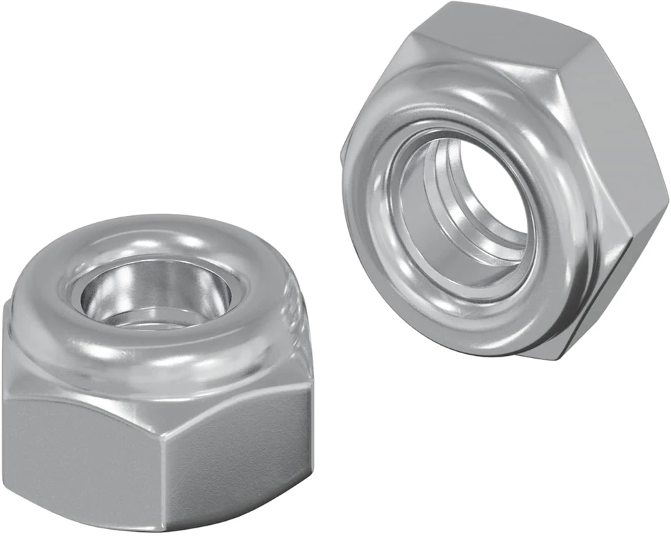 Riešutas 2 vnt. Sidabrinė M6 x 10 mm Geležis