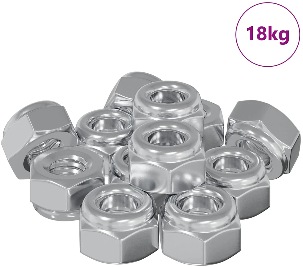 Riešutas 9574 vnt. Sidabrinė M6 x 10 mm Geležis