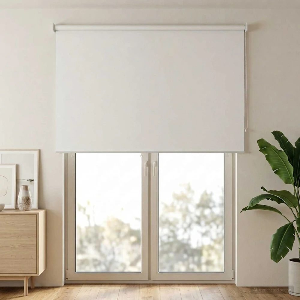 Lauko ritininė žaliuzė UV apsaugai Balta 100 x 230 cm (P x A)