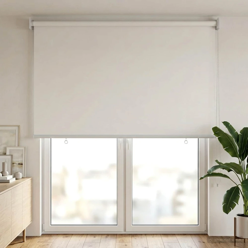 Lauko ritininė žaliuzė UV apsaugai Balta 100 x 230 cm (P x A)
