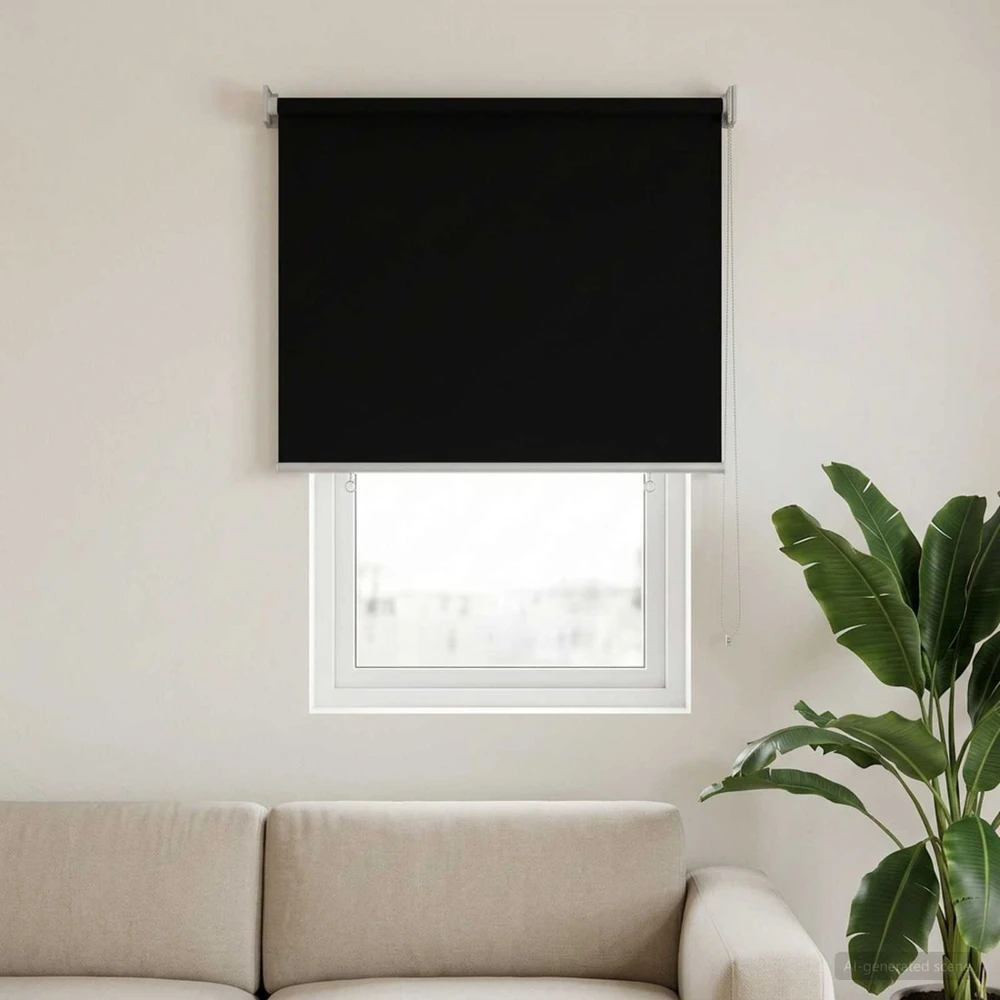 Lauko ritininė žaliuzė UV apsaugai Juoda 100 x 230 cm (P x A)