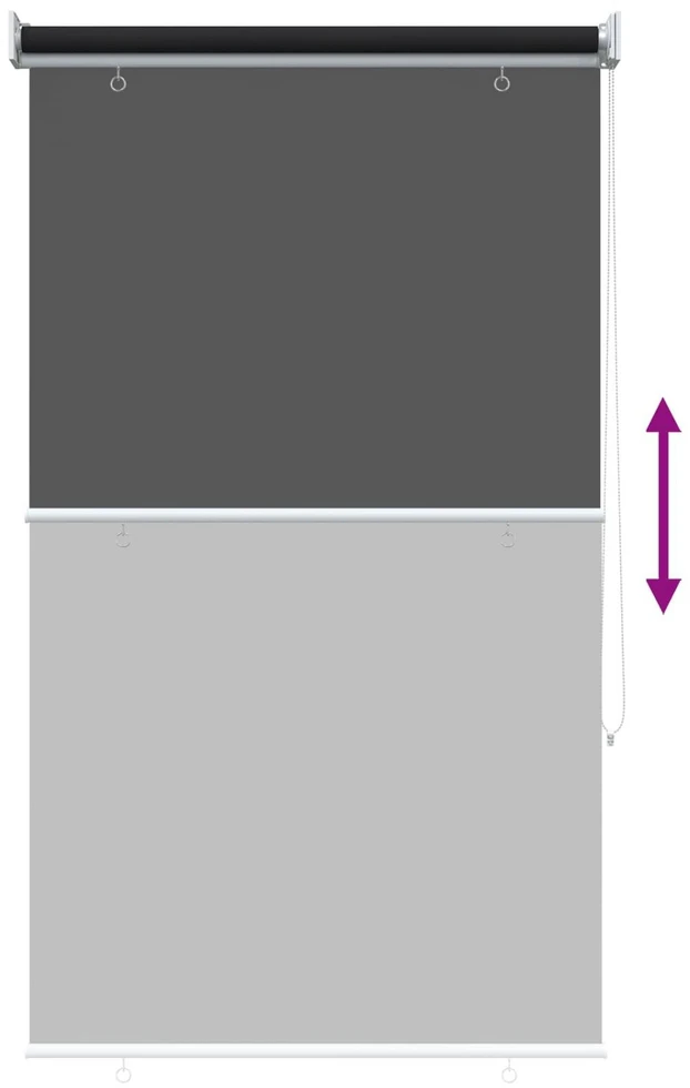 Lauko ritininė žaliuzė UV apsaugai Juoda 100 x 230 cm (P x A)