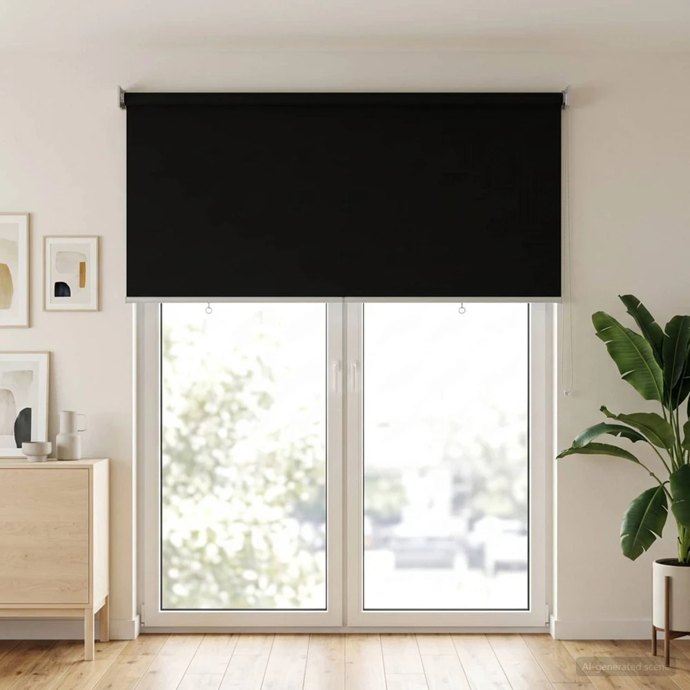 Lauko ritininė žaliuzė UV apsaugai Juoda 100 x 230 cm (P x A)