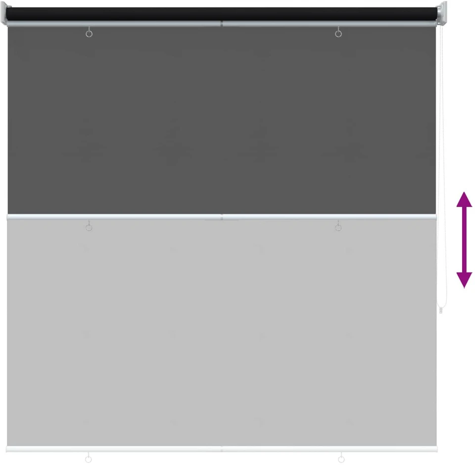 Lauko ritininė žaliuzė UV apsaugai Juoda 100 x 230 cm (P x A)