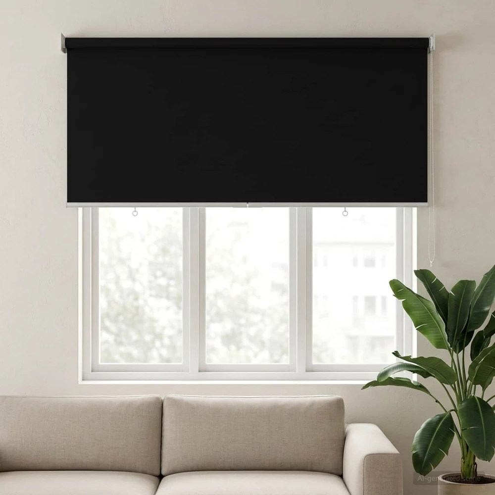 Lauko ritininė žaliuzė UV apsaugai Juoda 100 x 230 cm (P x A)