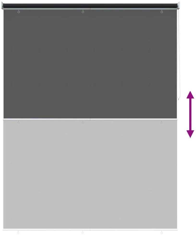 Lauko ritininė žaliuzė UV apsaugai Juoda 100 x 230 cm (P x A)