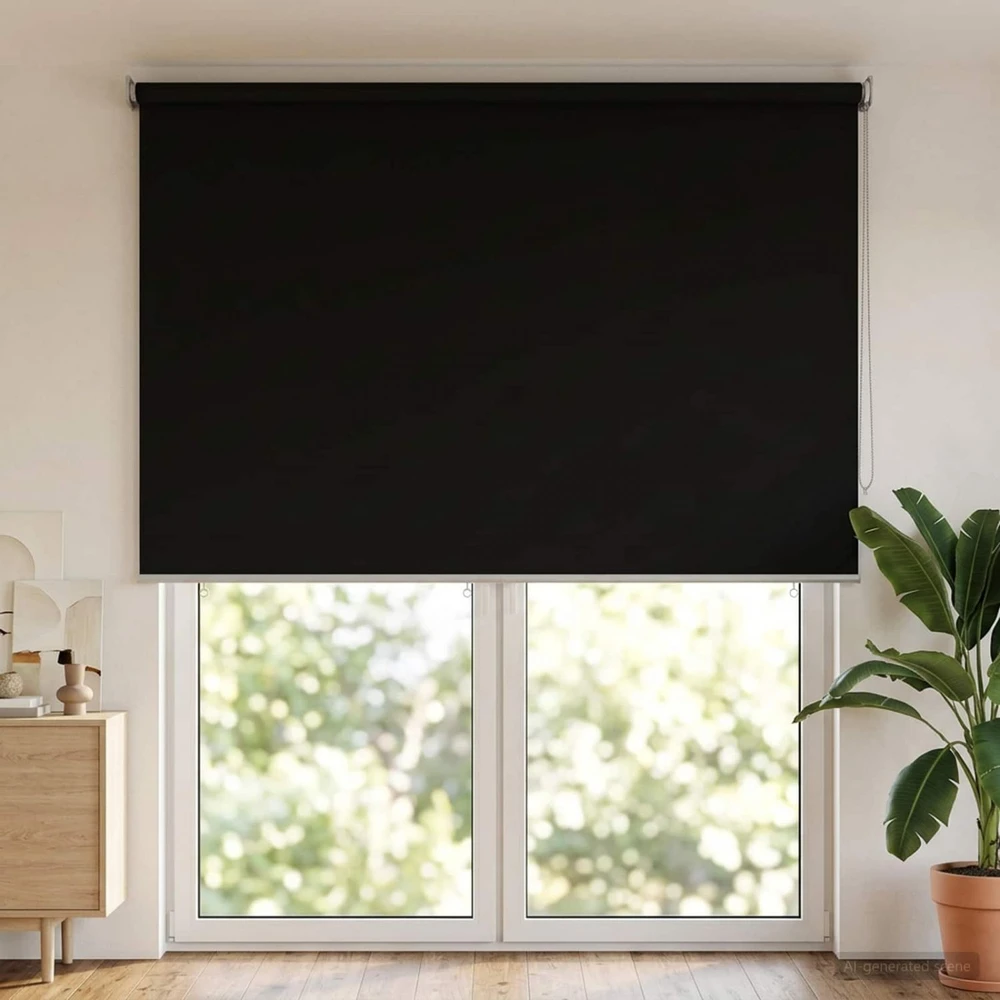 Lauko ritininė žaliuzė UV apsaugai Juoda 100 x 230 cm (P x A)