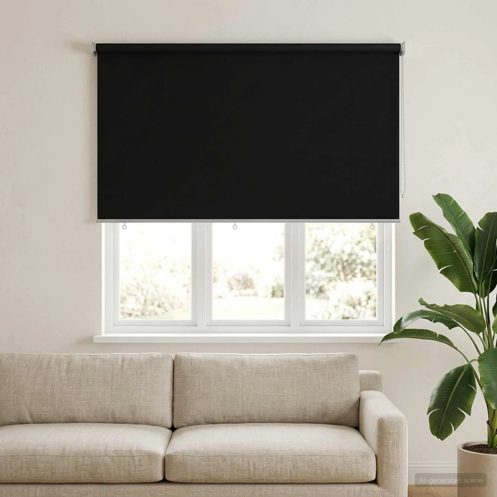 Lauko ritininė žaliuzė UV apsaugai Juoda 100 x 230 cm (P x A)
