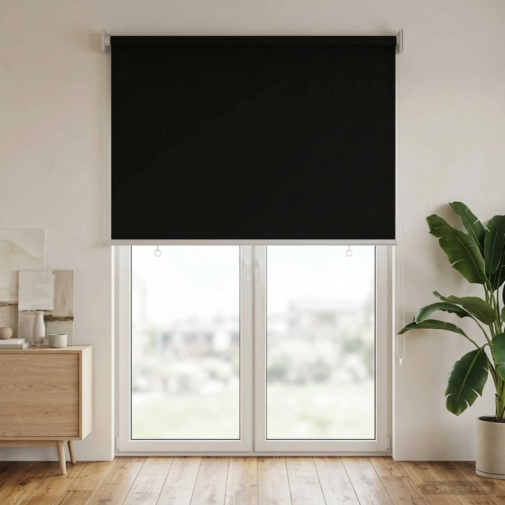 Lauko ritininė žaliuzė UV apsaugai Juoda 100 x 230 cm (P x A)
