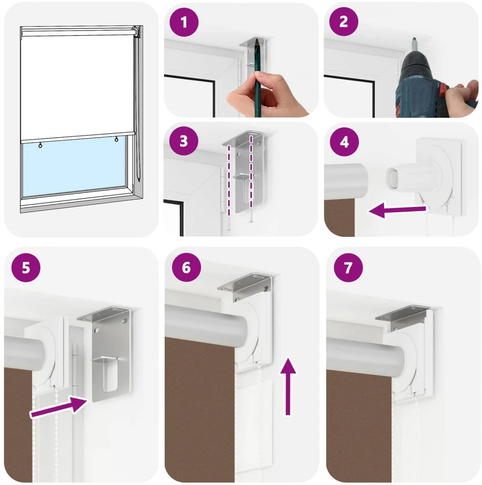 Lauko ritininė žaliuzė UV apsaugai Taupe 100 x 230 cm (P x A)