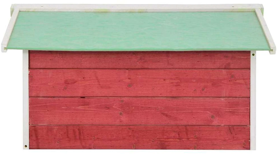 Roboto vejapjovės garažas, raudonas ir baltas, 72x87x50cm, eglė