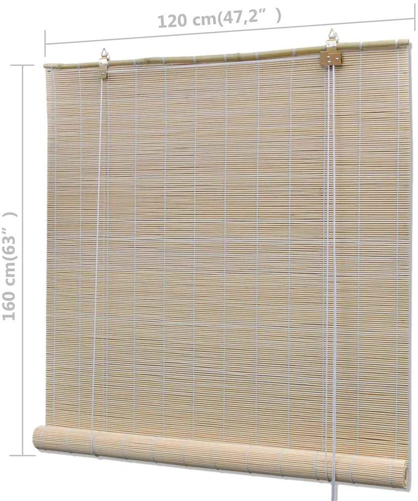 Roletai, 4vnt, 120x160cm, natūralus bambukas (4x241322)