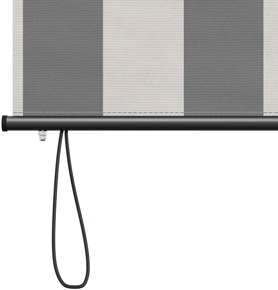 Roletas Antracito ir baltos 100 x 250 cm Audinys ir aliuminis