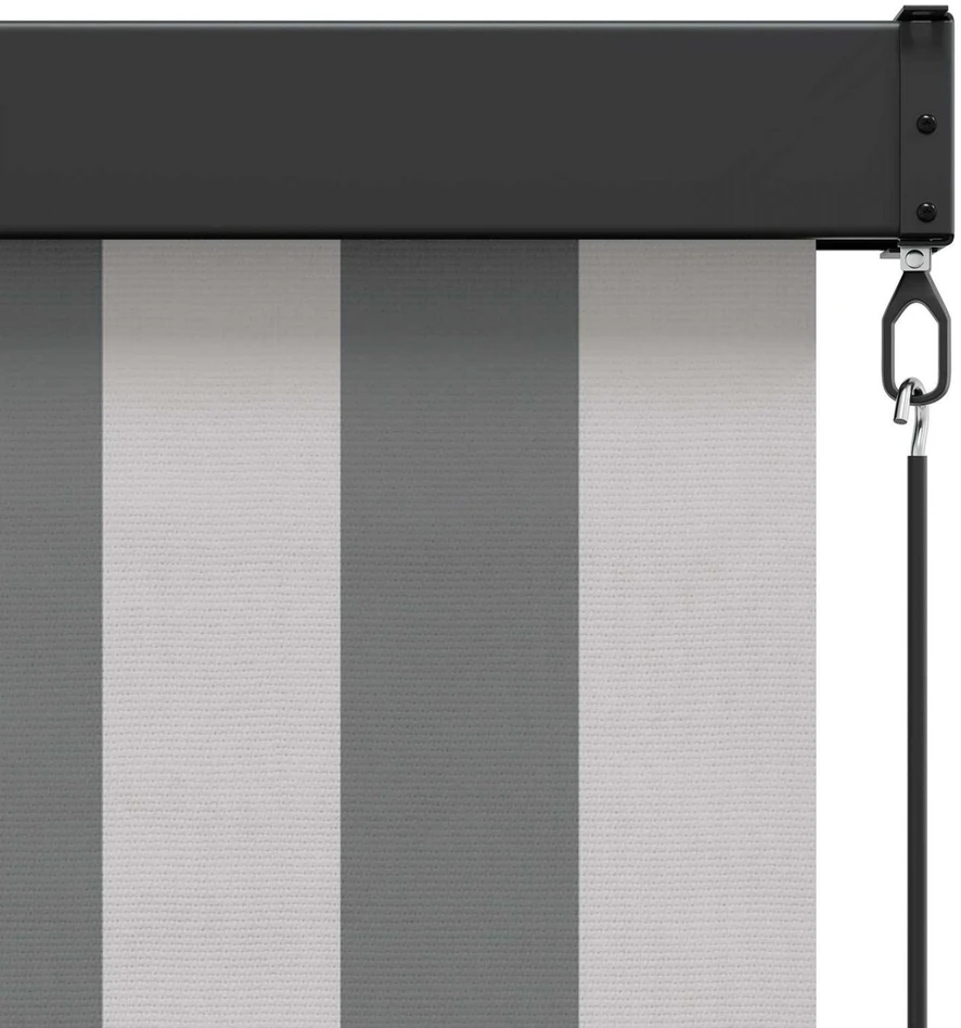 Roletas Antracito ir baltos 160 x 250 cm Audinys ir aliuminis