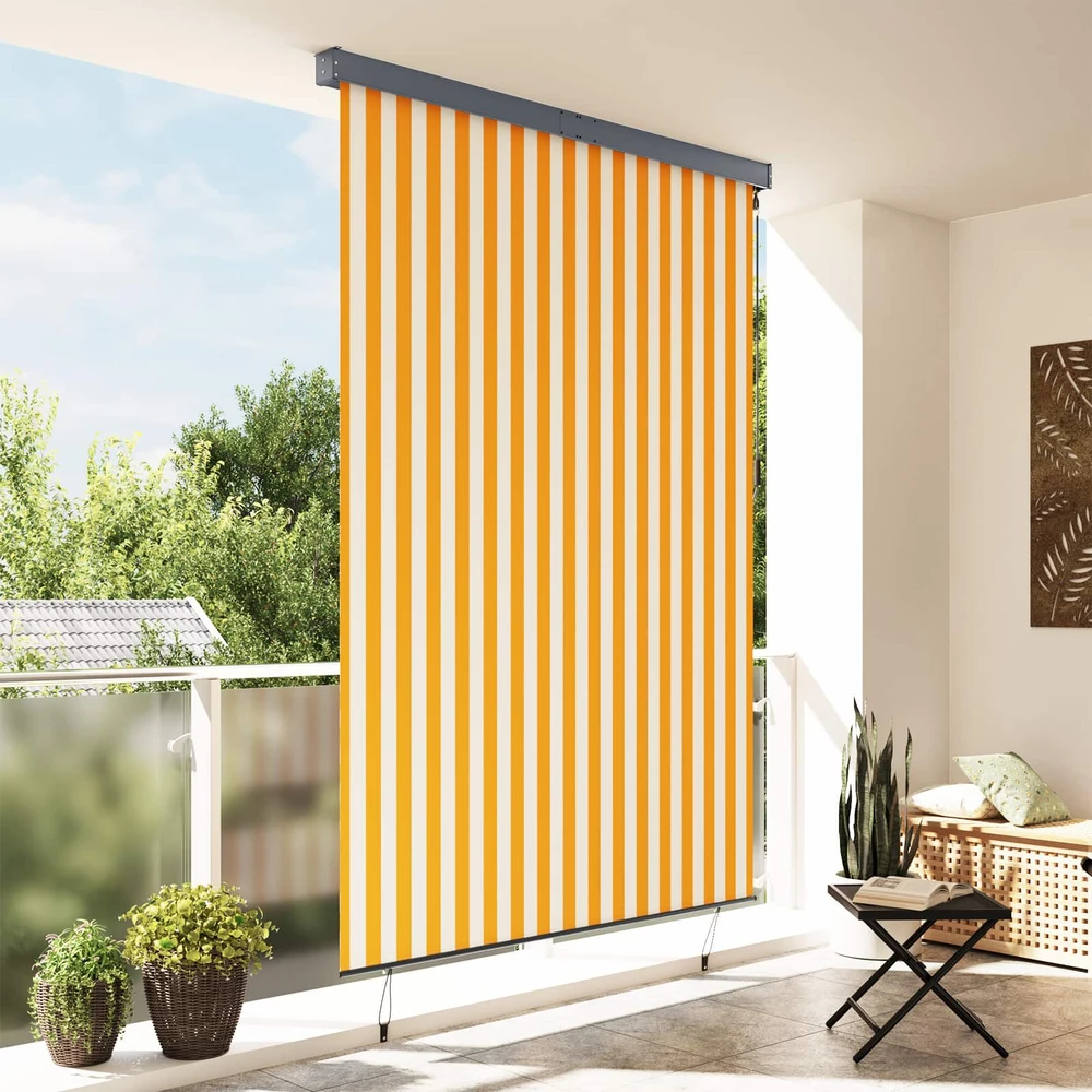 Roletas Balta ir oranžinė 180 x 250 cm Audinys ir aliuminis