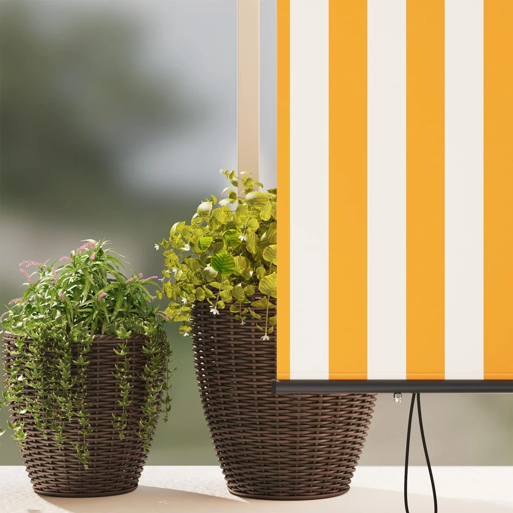 Roletas Balta ir oranžinė 180 x 250 cm Audinys ir aliuminis