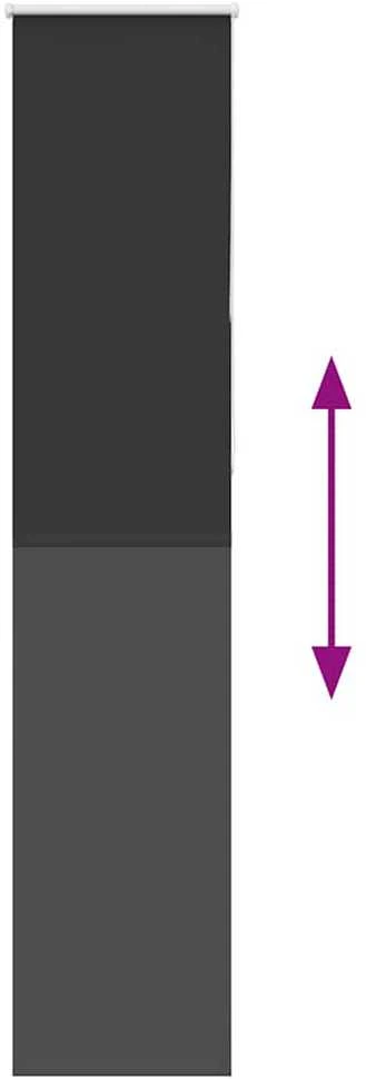 Roletas Blackout Juoda 50x210 cm Audinio plotis 45,7 cm