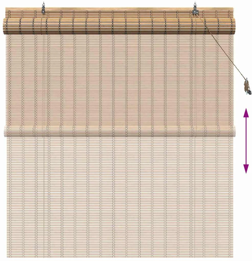 Roletas Gamta 150 x 160 cm Bambukas