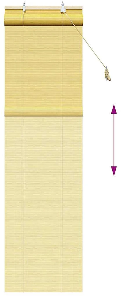 Roletas Geltona 60 x 220 cm Bambukas