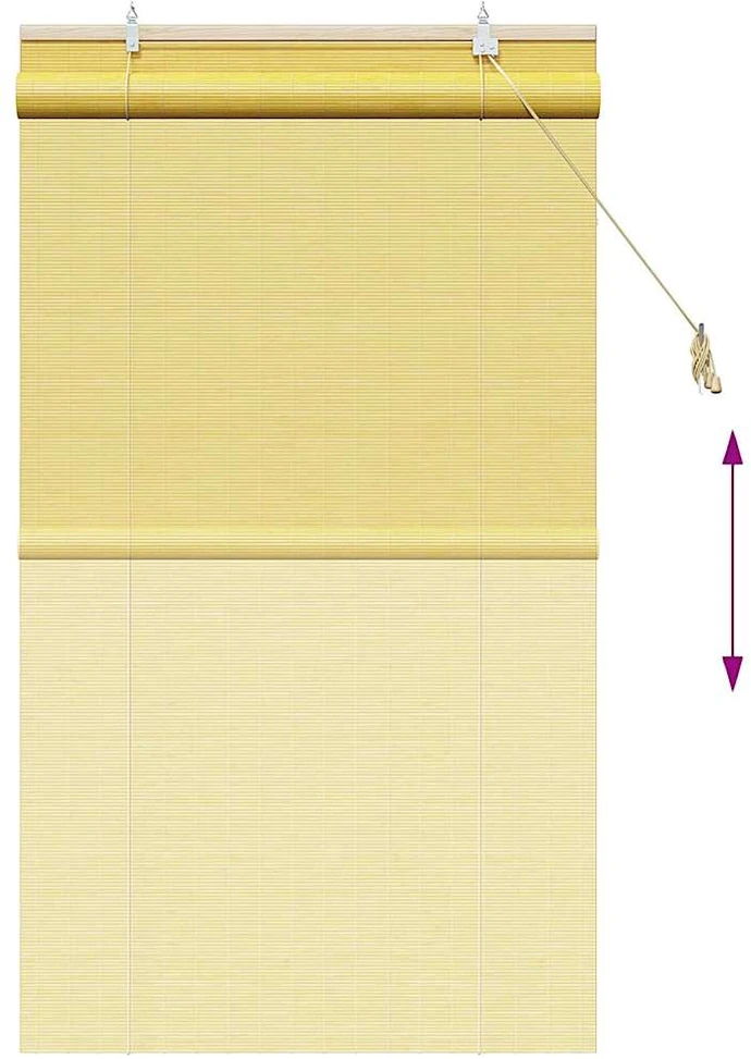 Roletas Geltona 90 x 160 cm Bambukas