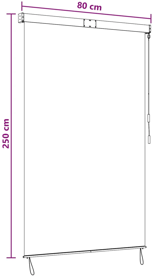 Roletas Įvairiaspalvis 80 x 250 cm Audinys ir aliuminis