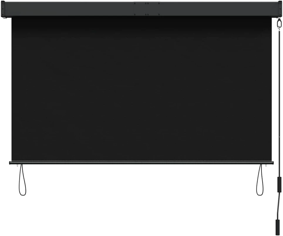 Roletas Juoda 100 x 250 cm Audinys ir aliuminis